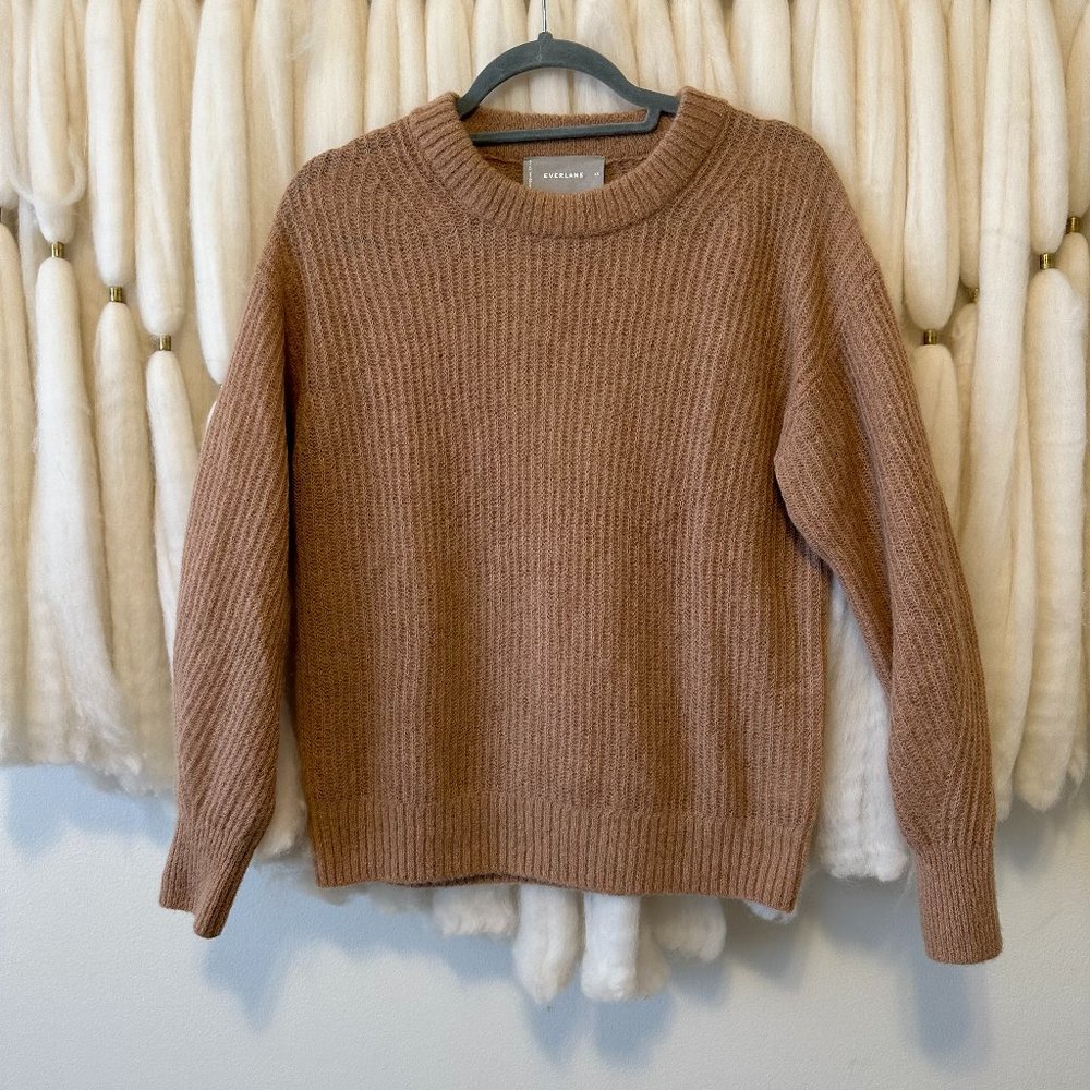 Everlane Alpaca Wool Crew, Light Taupe, Sz XS